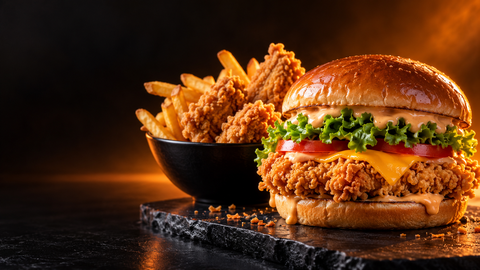 Burger crispy et Crousty Bol OBOL